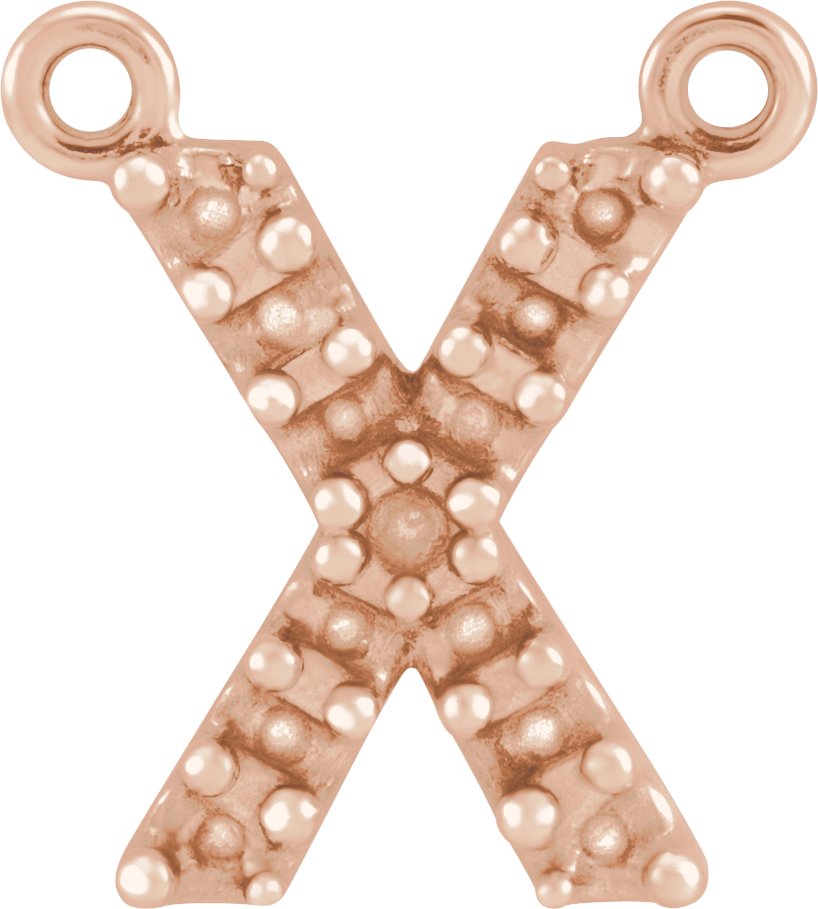 Accented Block Initial Necklace Center