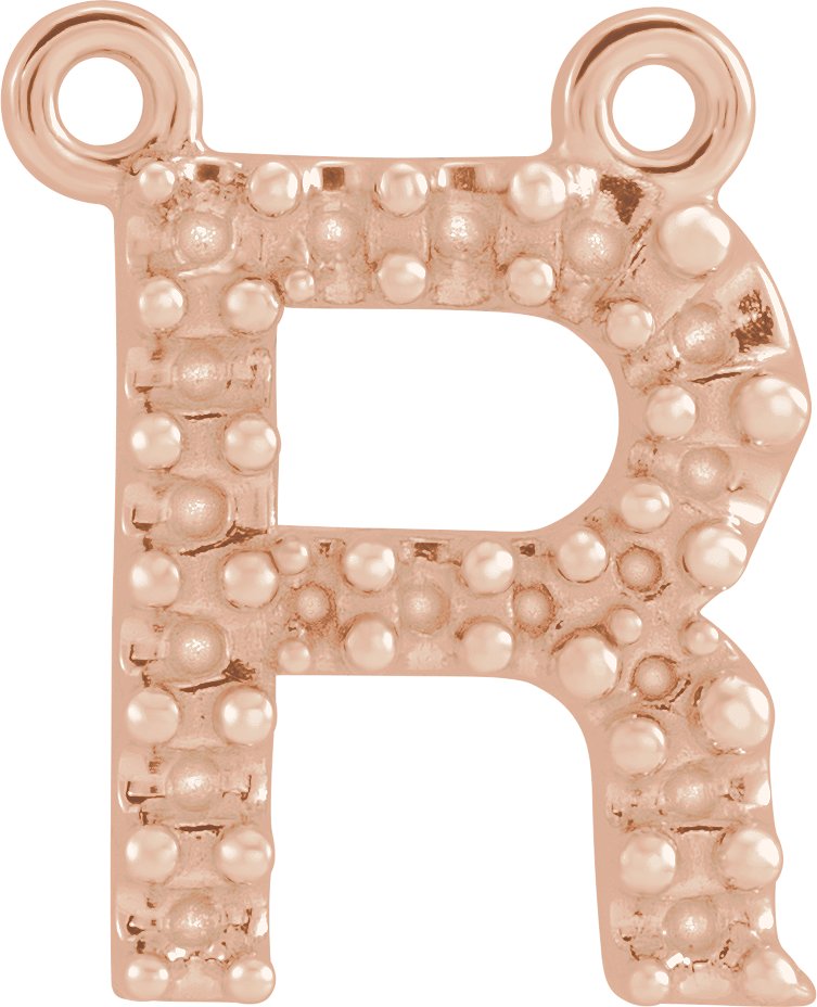 Accented Block Initial Necklace Center