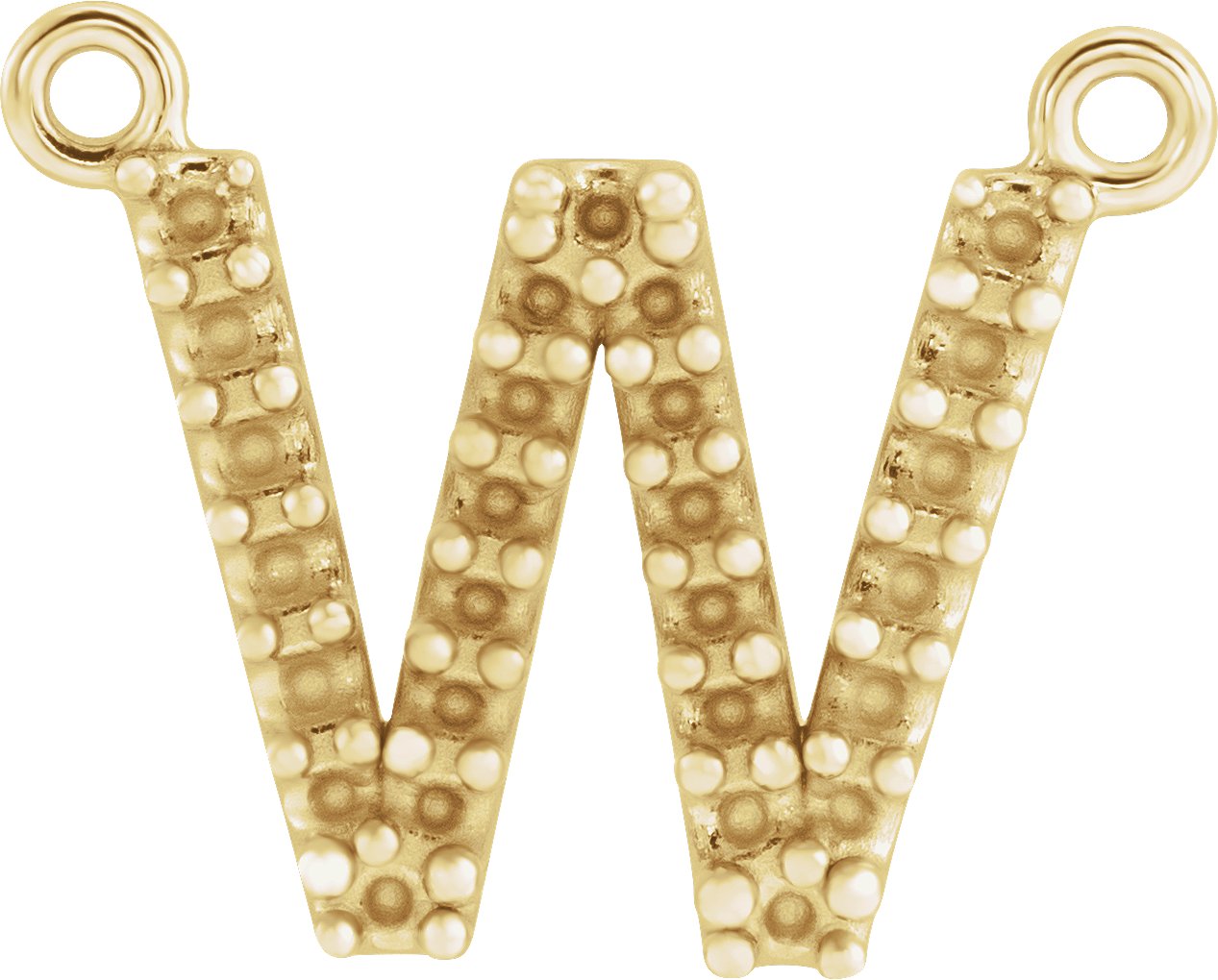 Accented Block Initial Necklace Center