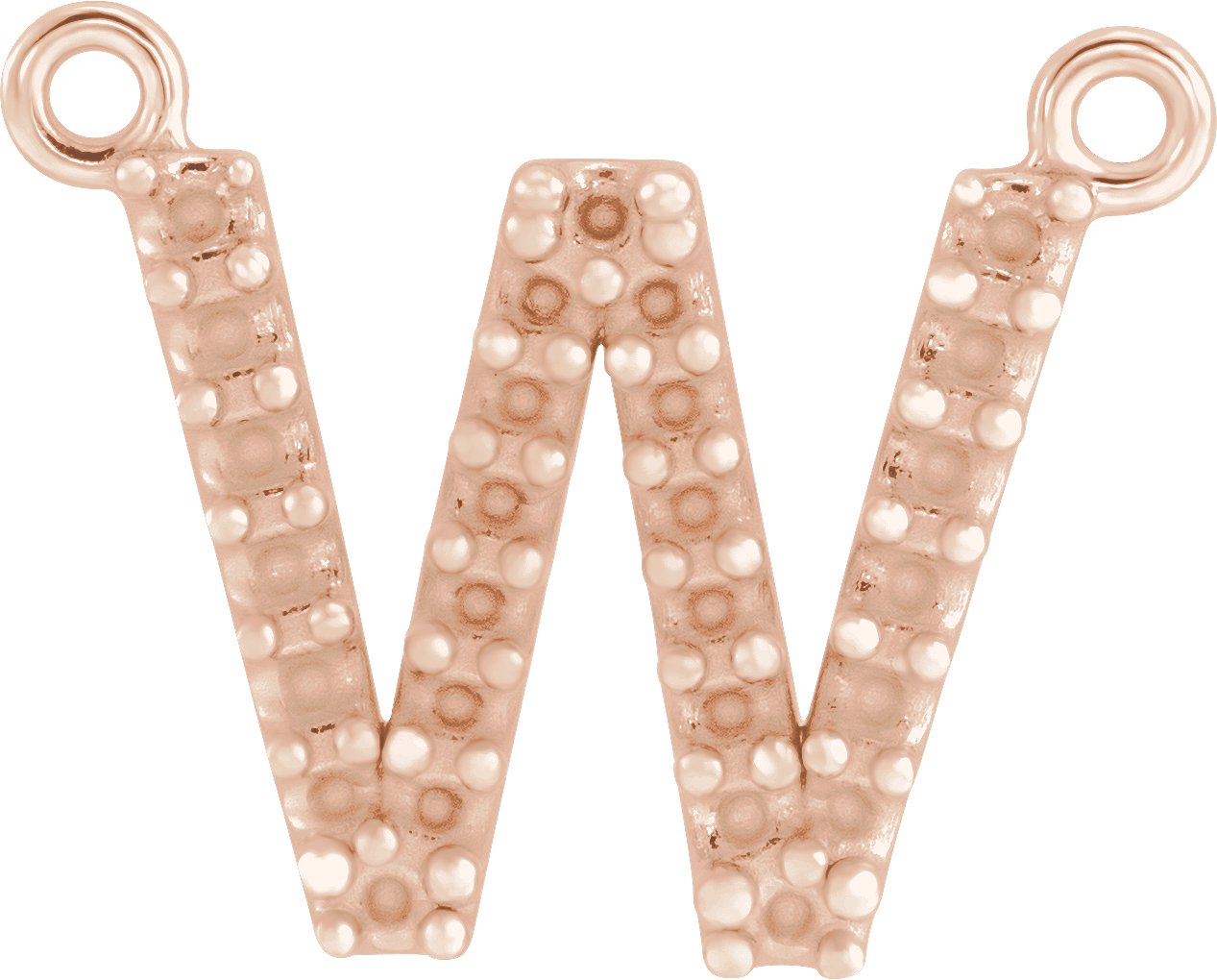 Accented Block Initial Necklace Center