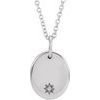 14K White .005 CT Diamond Starburst 16 18 inch Necklace Ref. 16787102