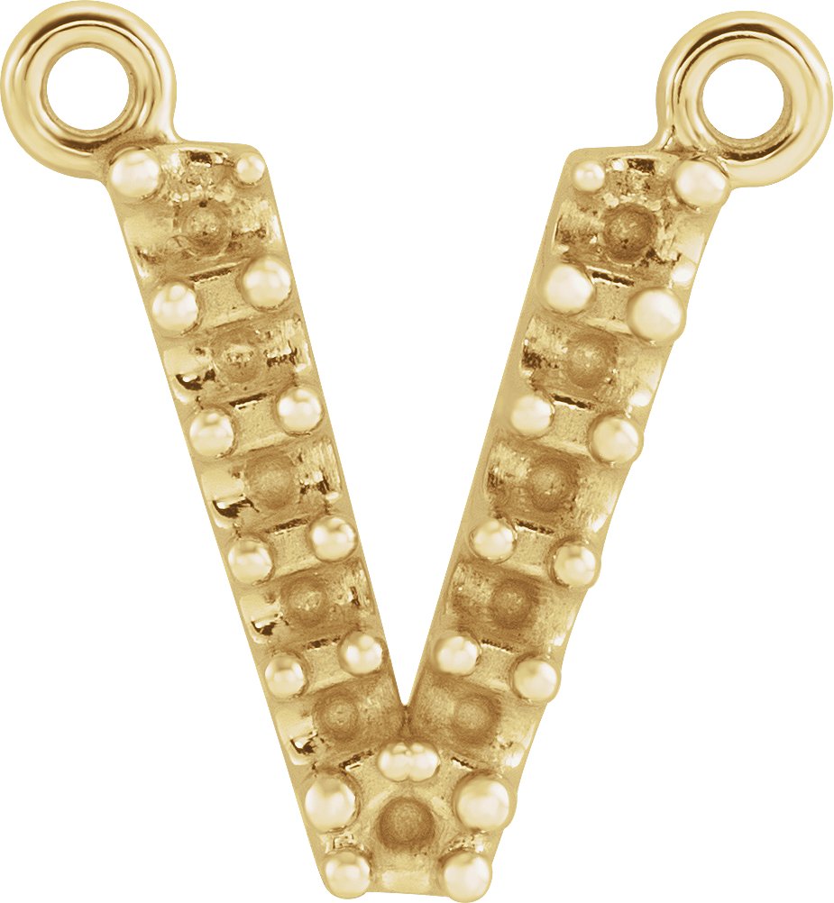 Accented Block Initial Necklace Center