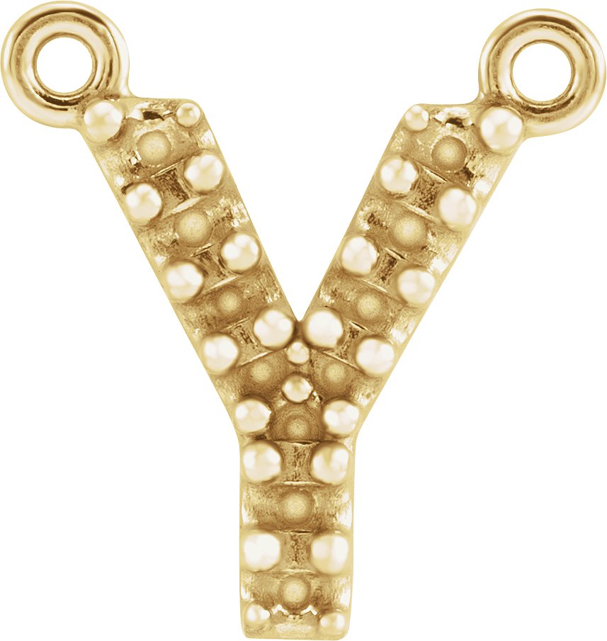 Accented Block Initial Necklace Center
