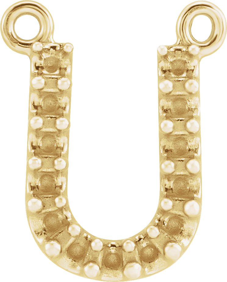 Accented Block Initial Necklace Center