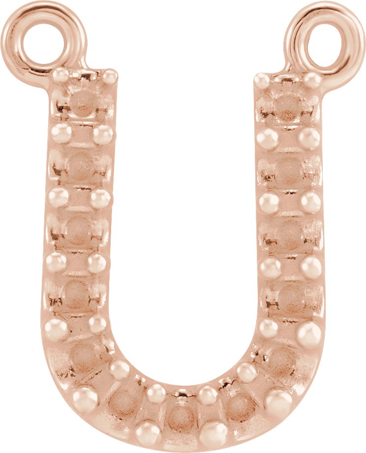Accented Block Initial Necklace Center