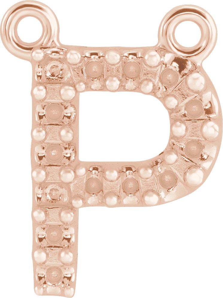 Accented Block Initial Necklace Center