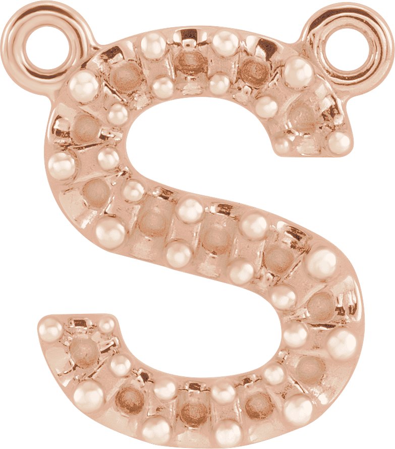 Accented Block Initial Necklace Center