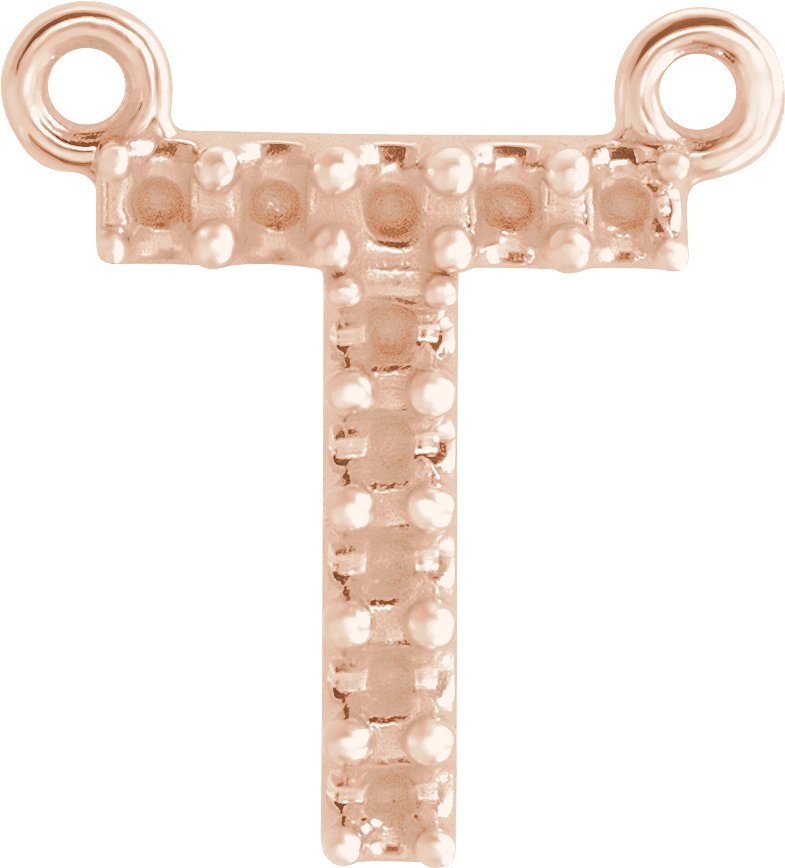 Accented Block Initial Necklace Center