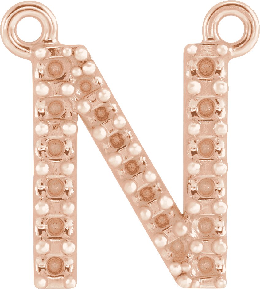 Accented Block Initial Necklace Center
