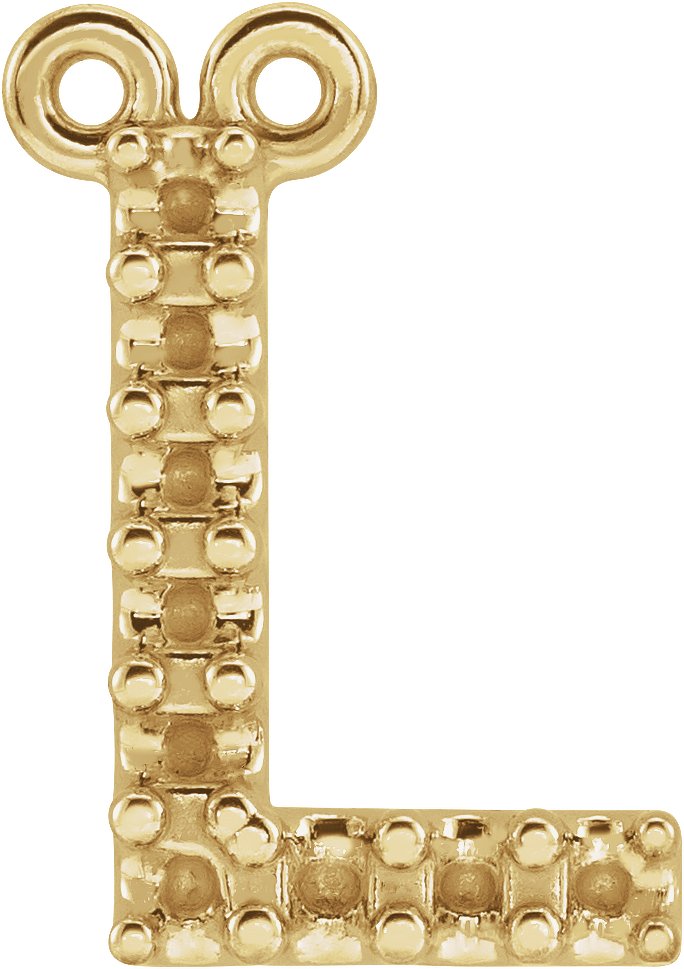 Accented Block Initial Necklace Center