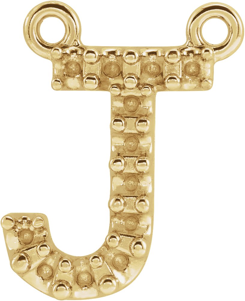 Accented Block Initial Necklace Center