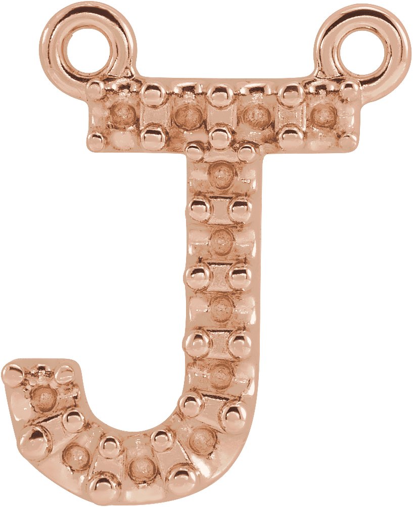 Accented Block Initial Necklace Center