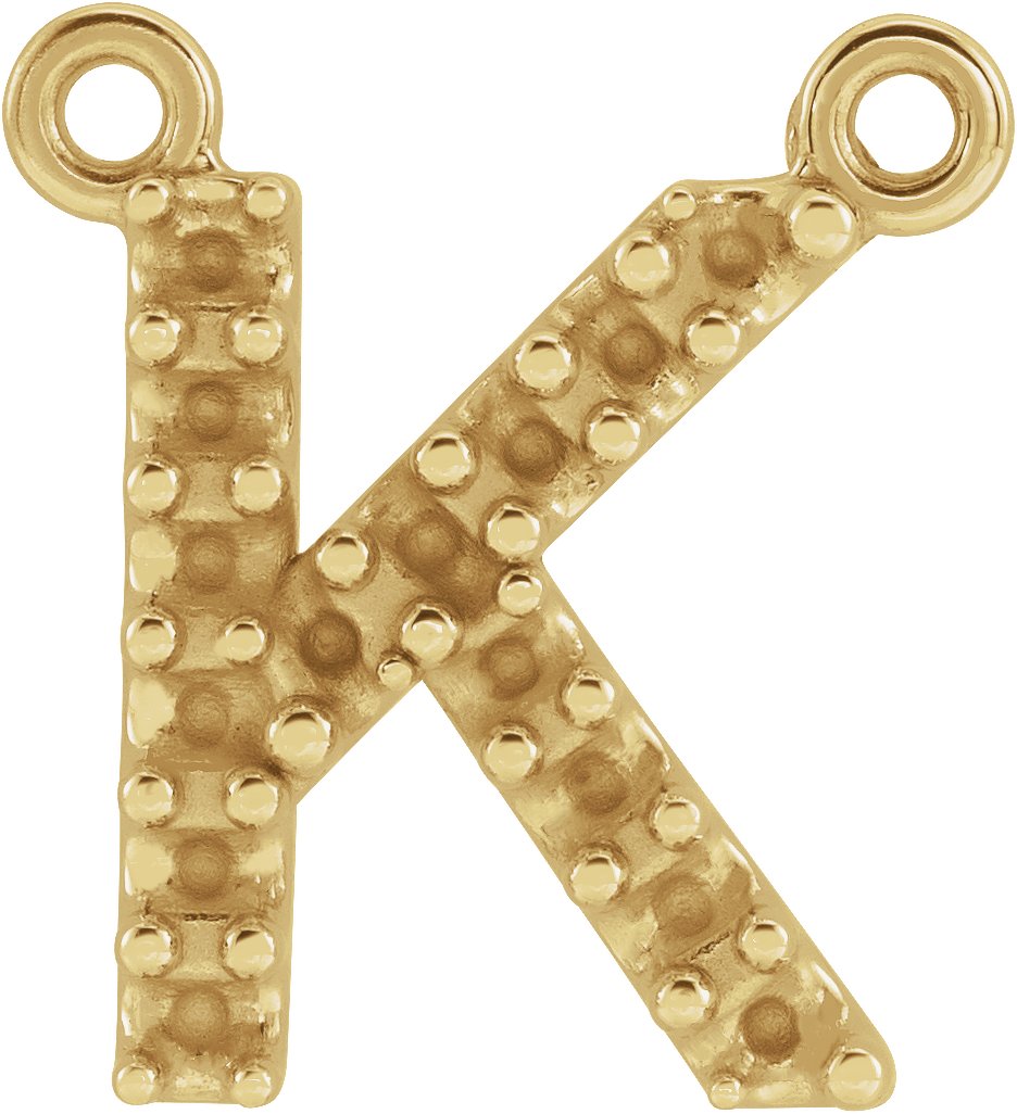 Accented Block Initial Necklace Center