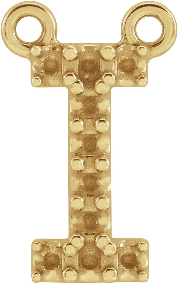 Accented Block Initial Necklace Center