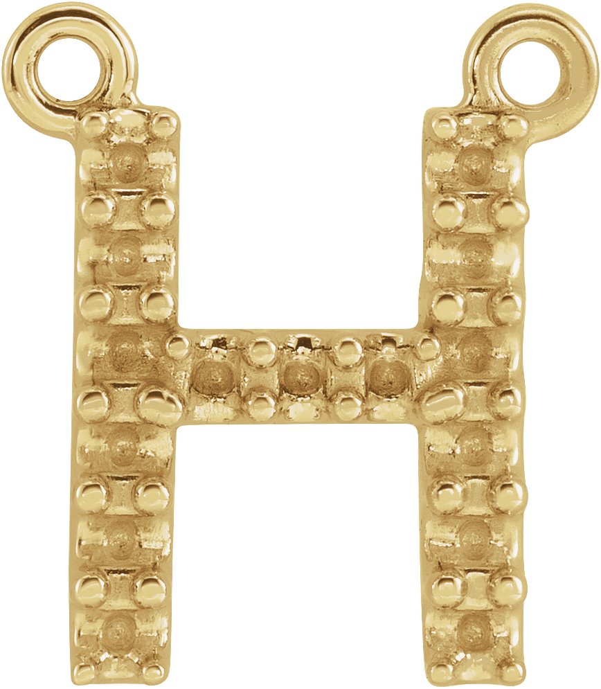 Accented Block Initial Necklace Center