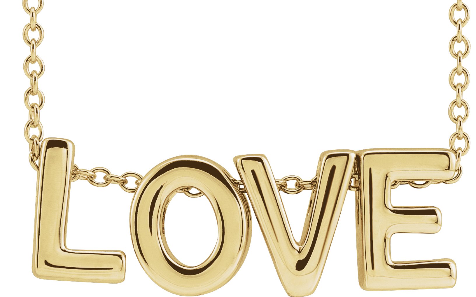 14K Yellow Love 16-18" Necklace