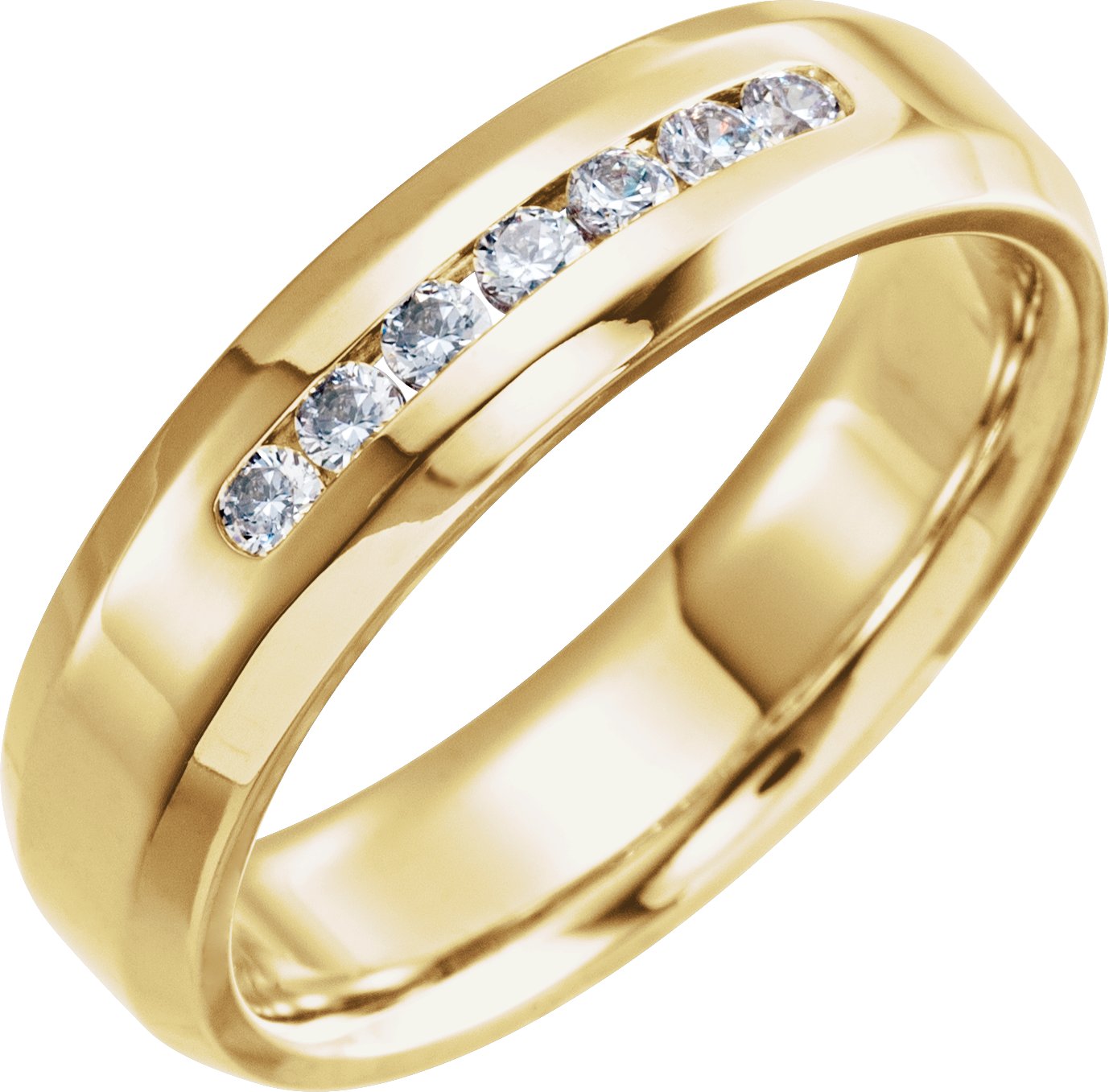 14K Yellow .25 CTW Diamond 6 mm Beveled Edge Band Size 4 Ref 16555791