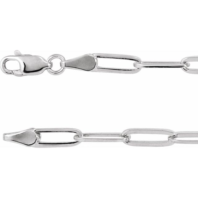 Sterling Silver 3.85 mm Paperclip-Style 18 Chain