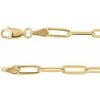 18K Yellow Gold Plated Sterling Silver 3.85 mm Elongated Flat Link 7 inch Chain Ref. 16939907
