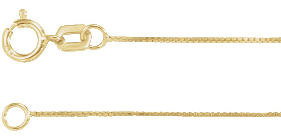 14K Yellow .55 mm Box 18" Chain 