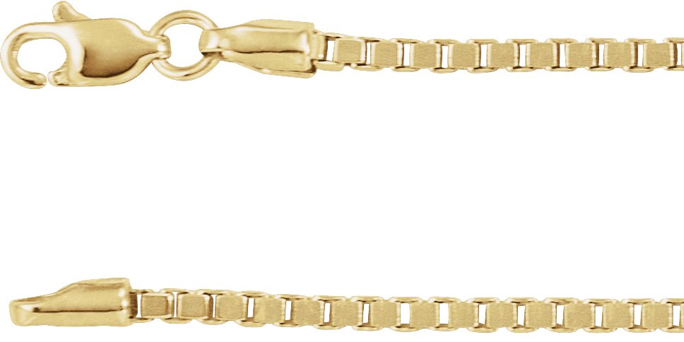 14K Yellow 1.82 mm Box 20 Chain