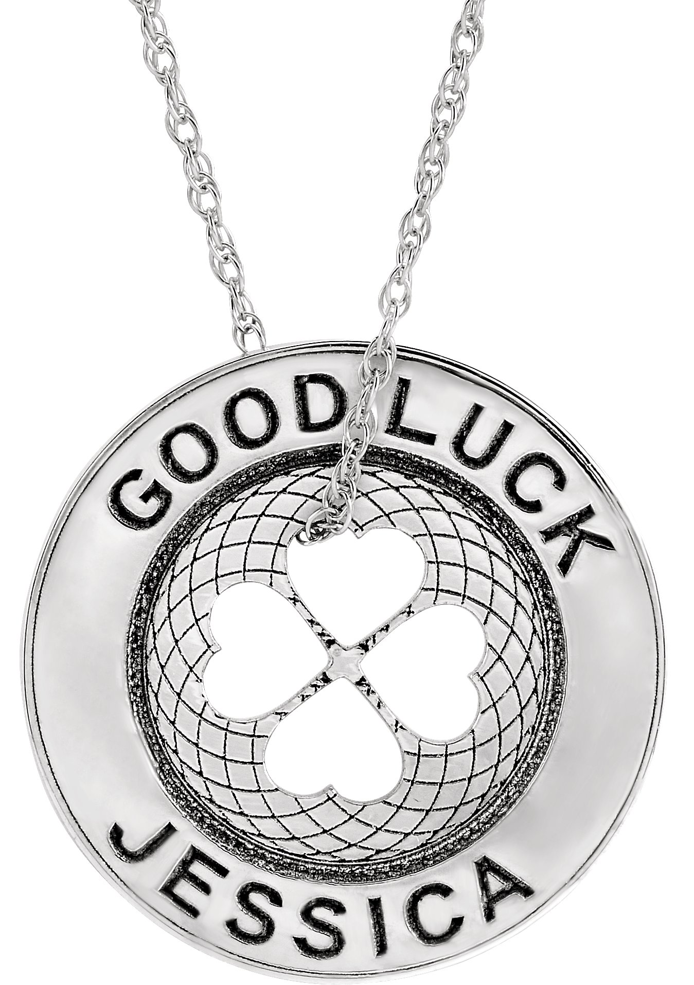 Engravable Good Luck Token Necklace