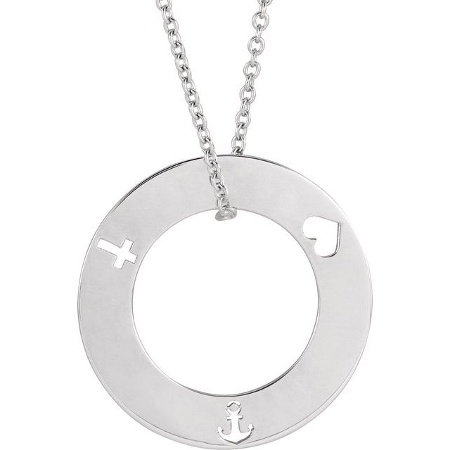 Sterling Silver Engravable Pierced Loop 16-18