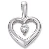 Platinum Diamond Heart Pendant .07 Carat Ref 133980