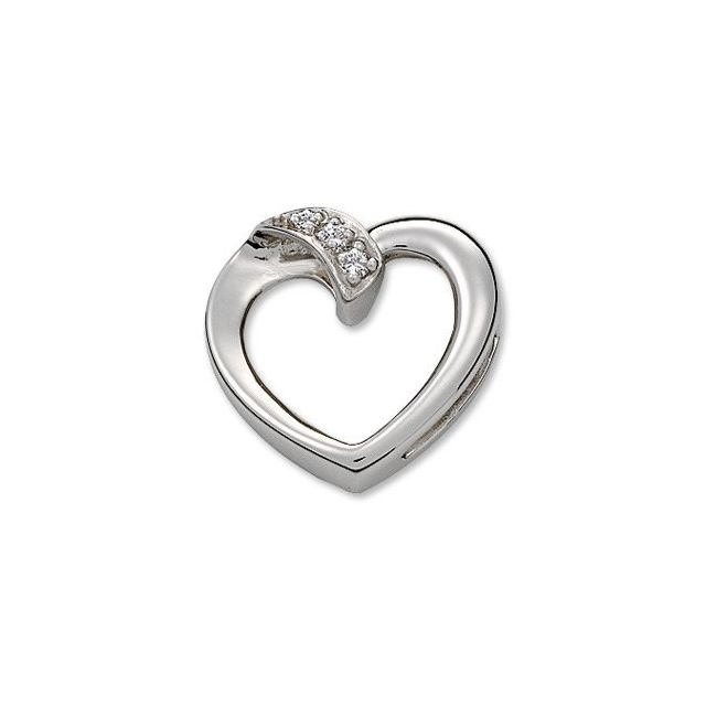 Platinum .03 CTW Natural Diamond Heart Pendant