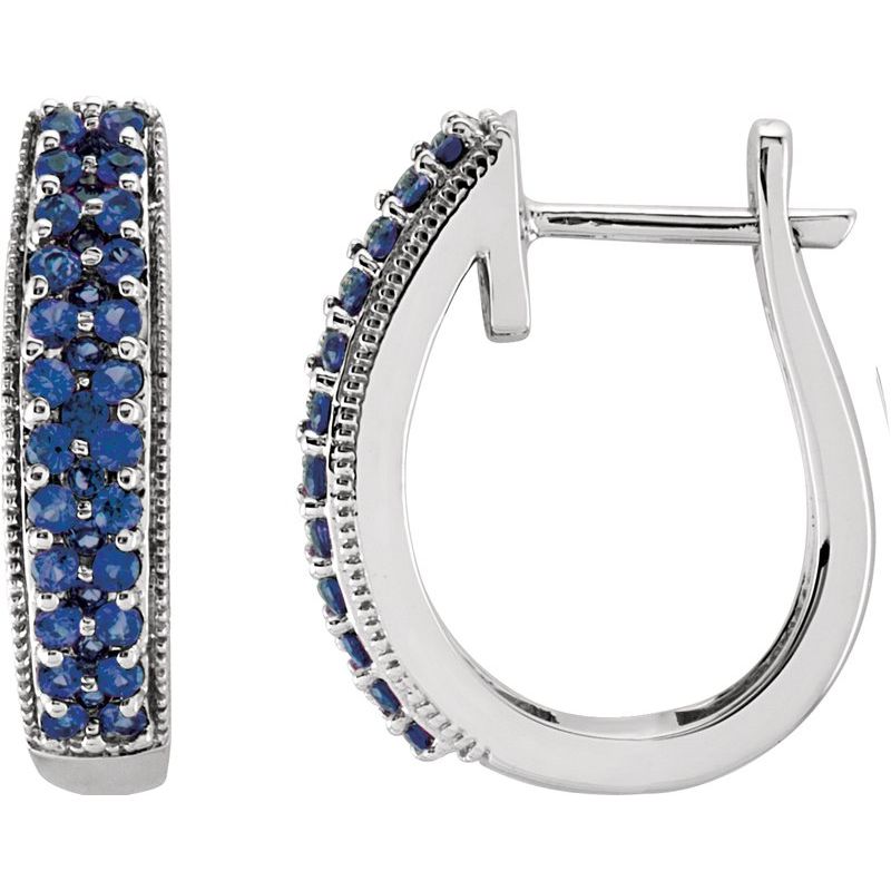 Accented U-Hoop Earrings
