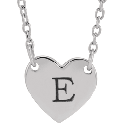 86774, Engravable Heart Necklace