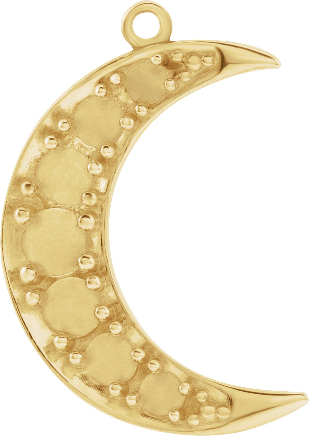 Cabochon Crescent Moon Dangle