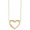 14K Yellow 1 Stone Family Heart 16 inch Necklace Mounting Ref. 16627909