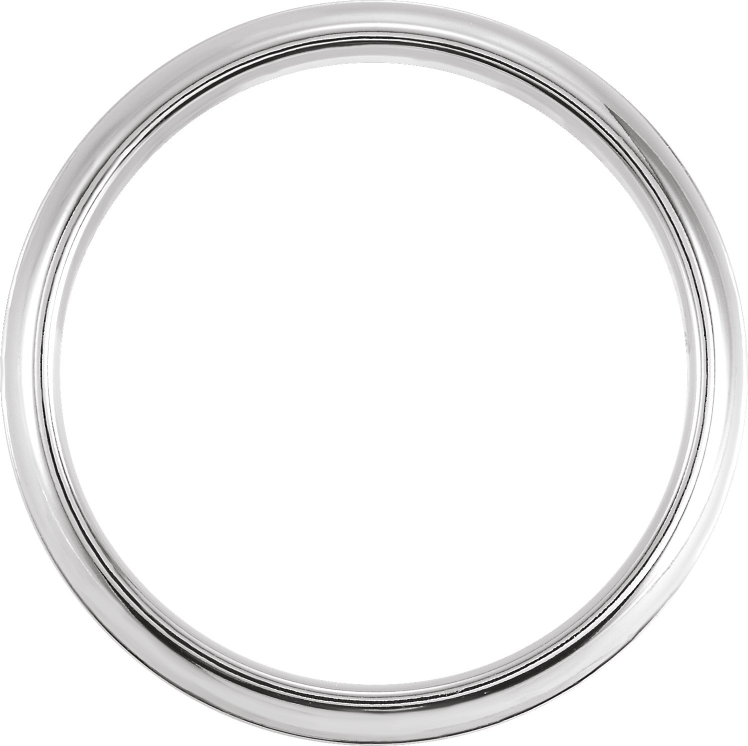 Alternative view of Comfort-Fit Double Milgrain Fancy Band – 10K White Gold