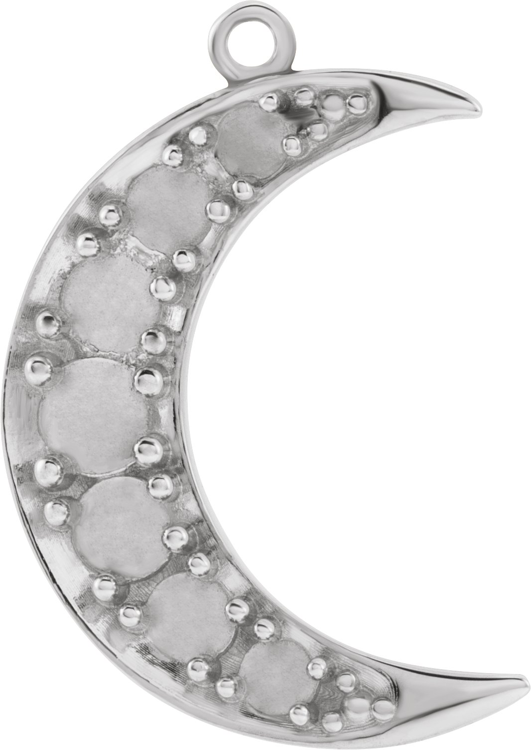 Cabochon Crescent Moon Dangle