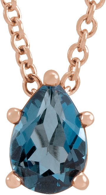 Pear 5-Prong Solitaire Necklace or Slide Pendant