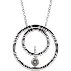 87103 / NECKLACE / Neosadený / Sterling Silver / 16-18 In / Polished / Family Necklace Mounting