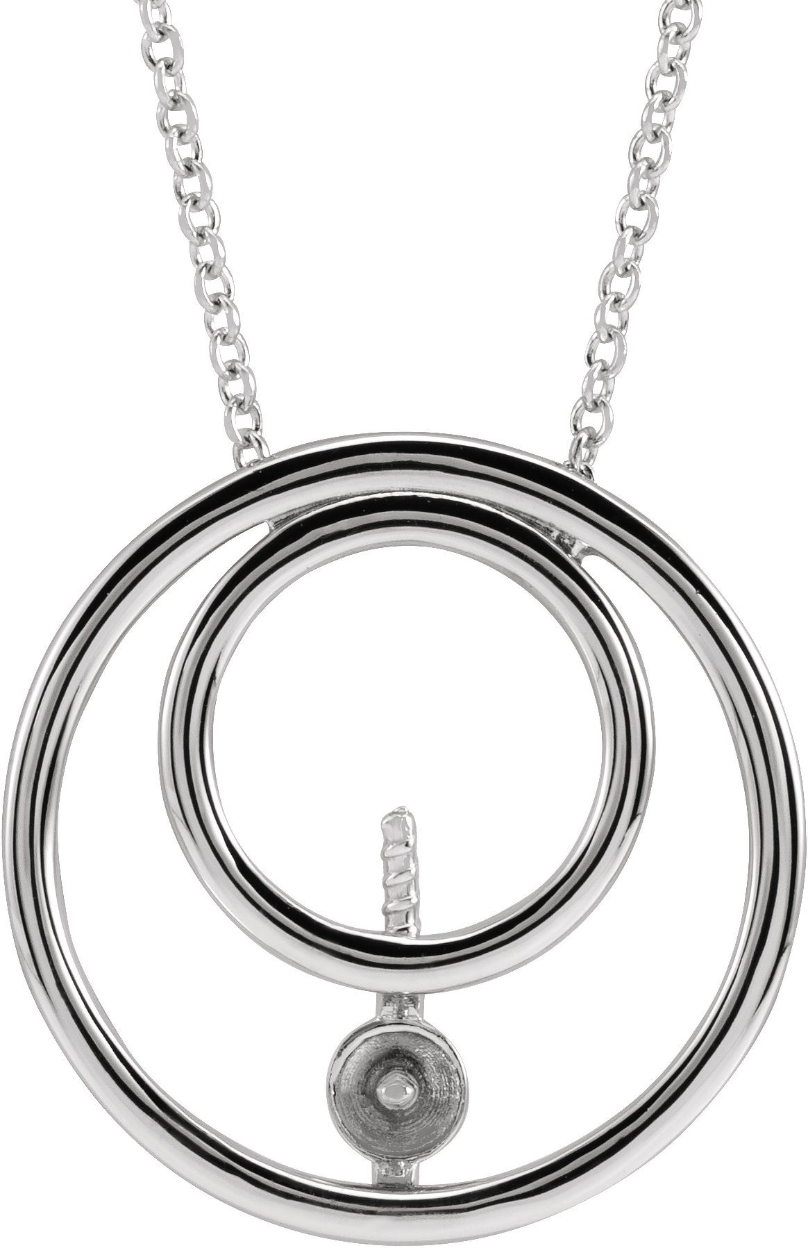 87103 / NECKLACE / Neosadený / Sterling Silver / 16-18 In / Polished / Family Necklace Mounting
