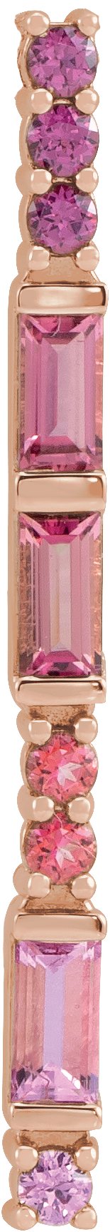Accented Baguette Bar Slide Pendant