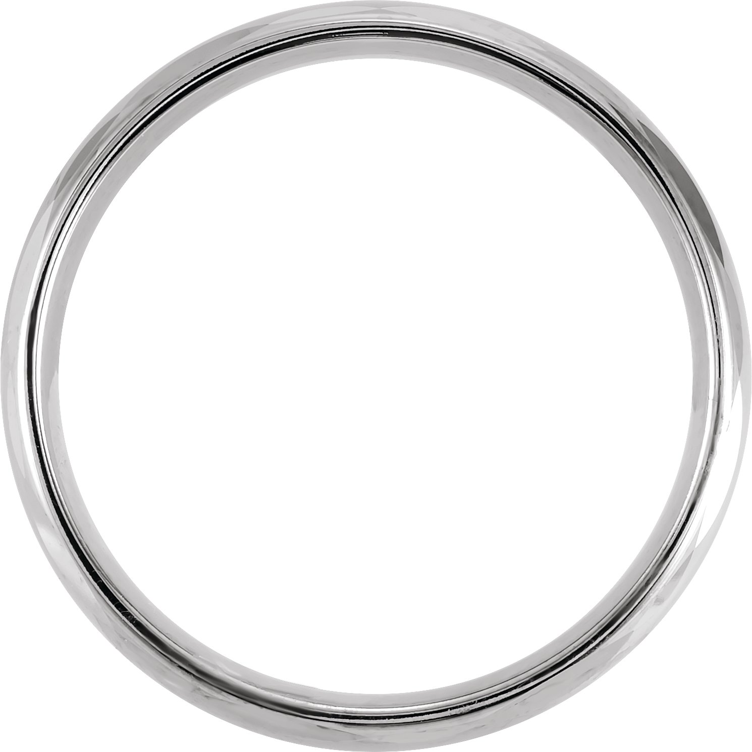 Alternative view of Scalloped Edge Comfort-Fit Band – 10K White Gold