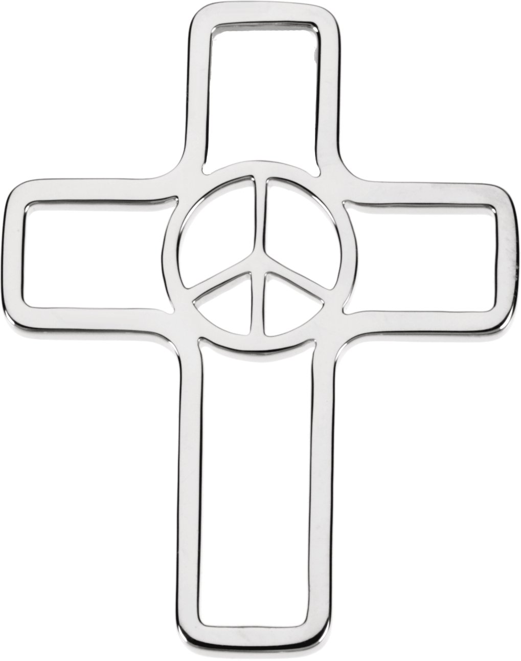 Peace Sign Cross Pendant
