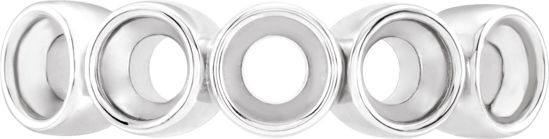 Round Multi-Stone Bezel-Set Shank Setting