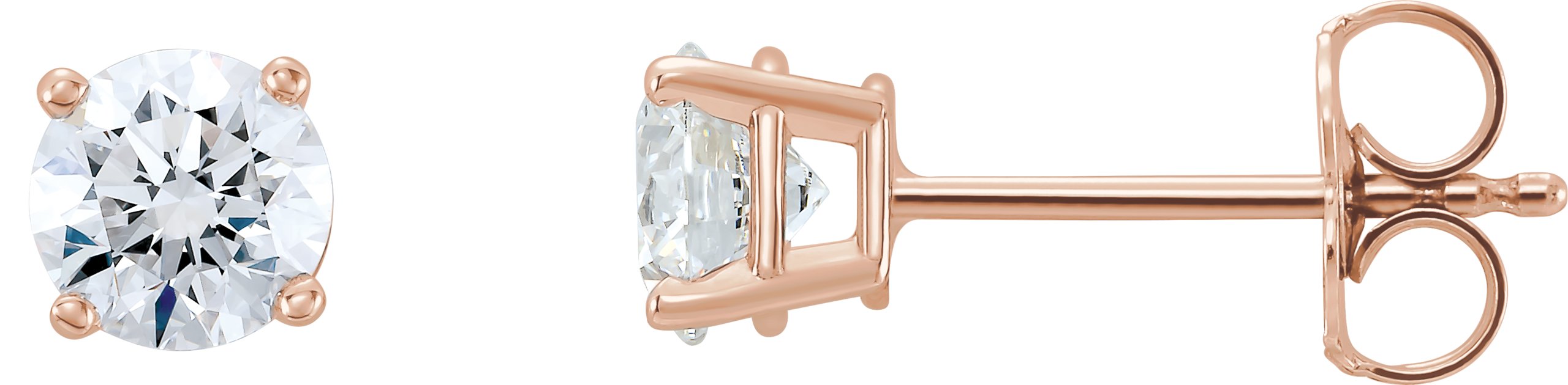 14K Rose 1 CTW Lab Grown Diamond Stud Earrings Ref 17058980