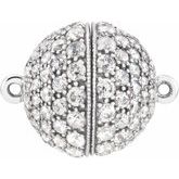 Diamond Magnetic Ball Clasp