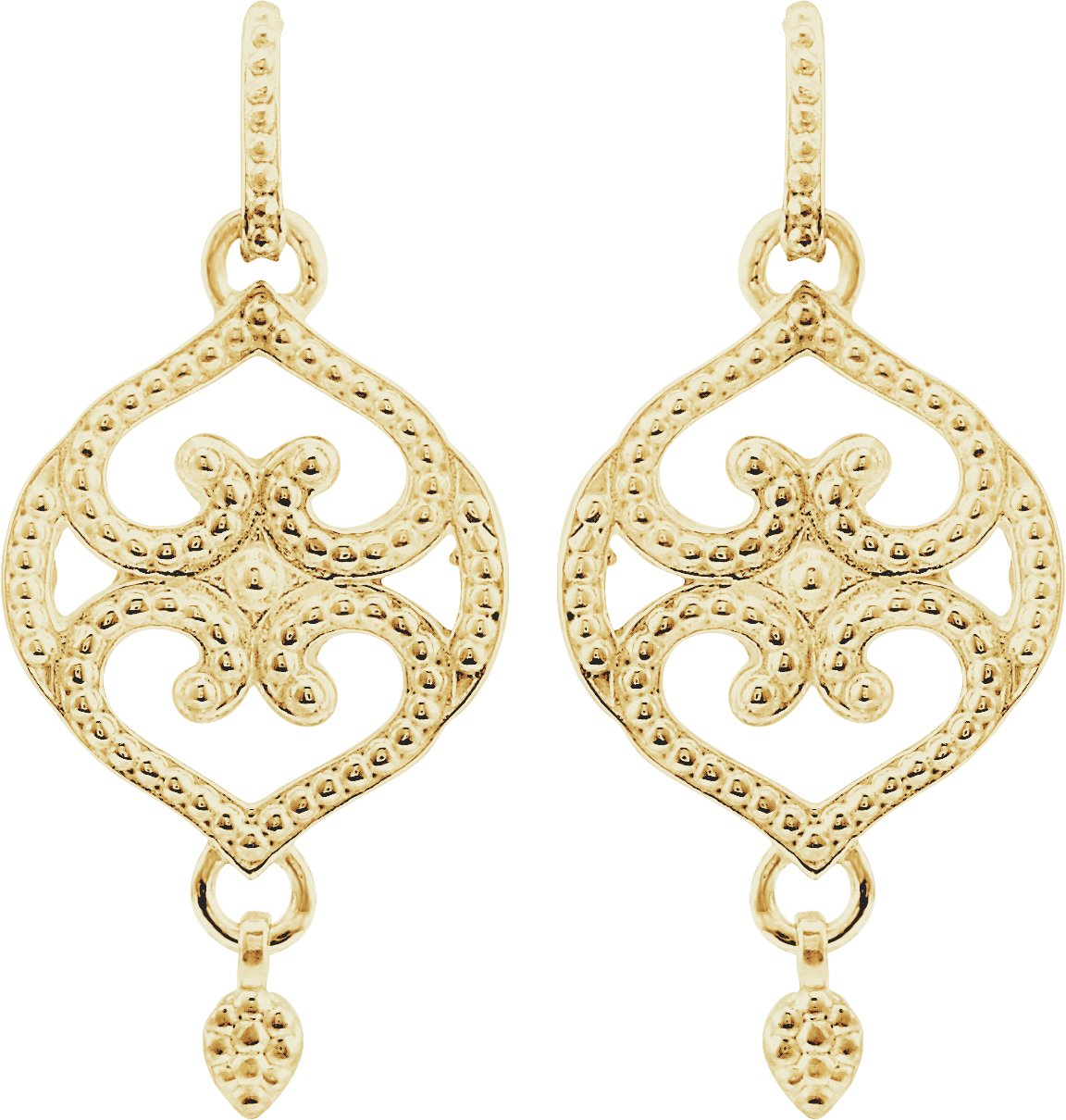 Granulated Scroll Earrings