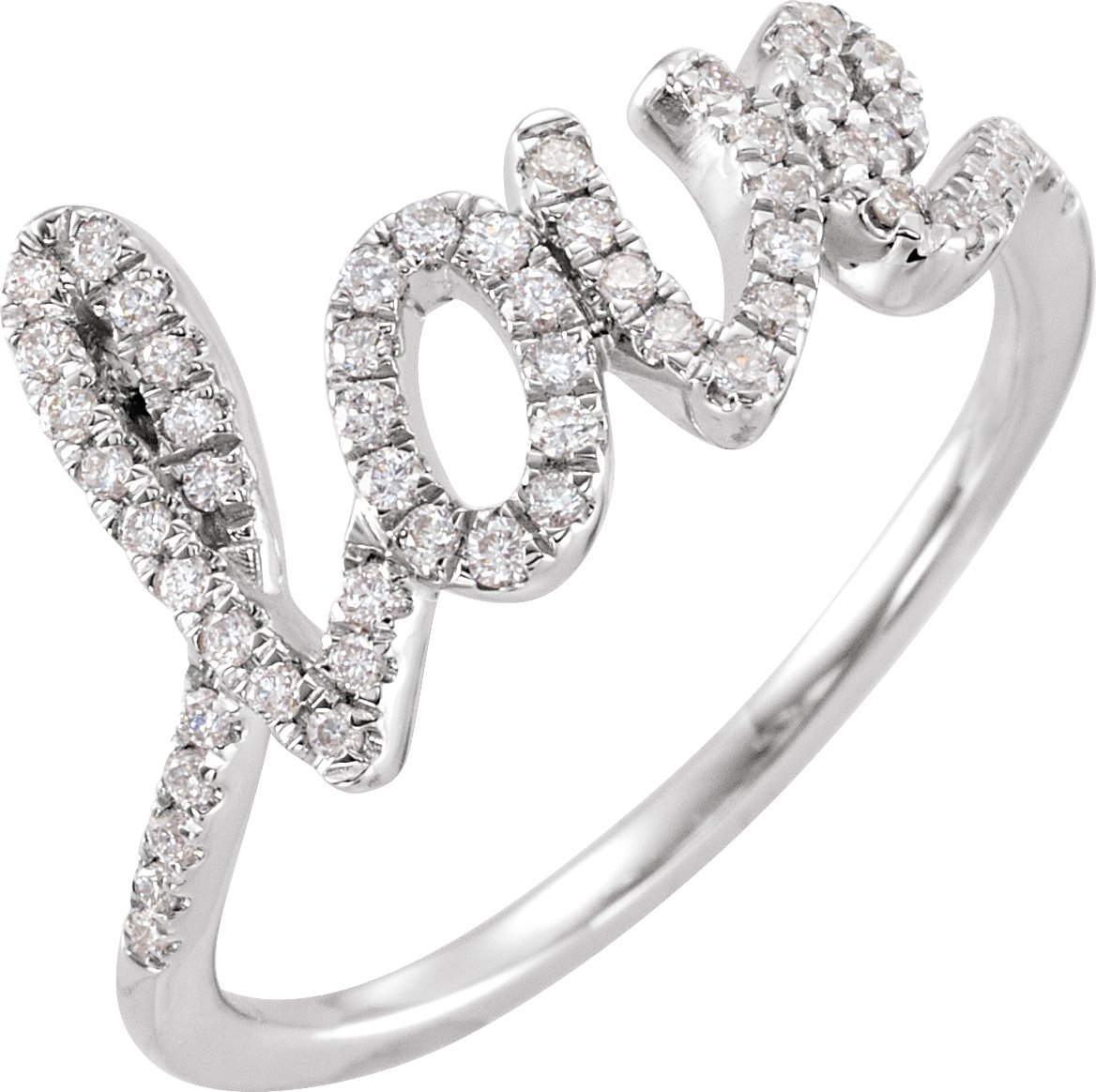 14K White .25 CTW Diamond Love Ring Ref. 16771025