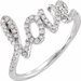 14K White 1/4 CTW Natural Diamond Love Ring