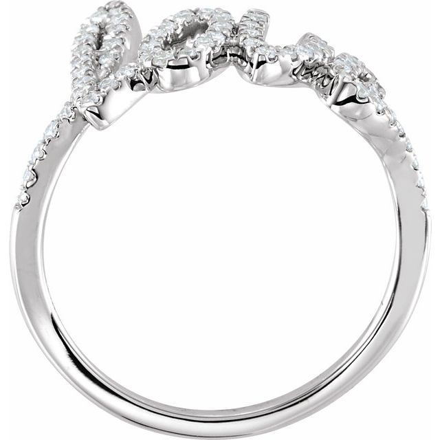 14K White 1/4 CTW Diamond Love Ring