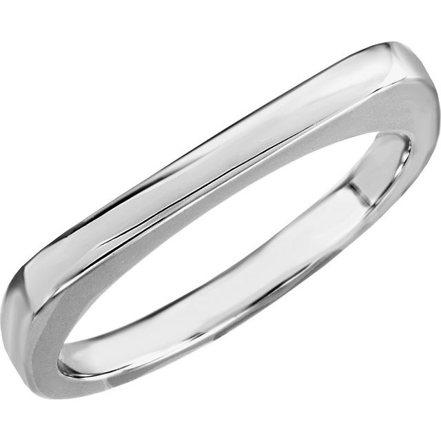 18K X1 White Stackable Ring 