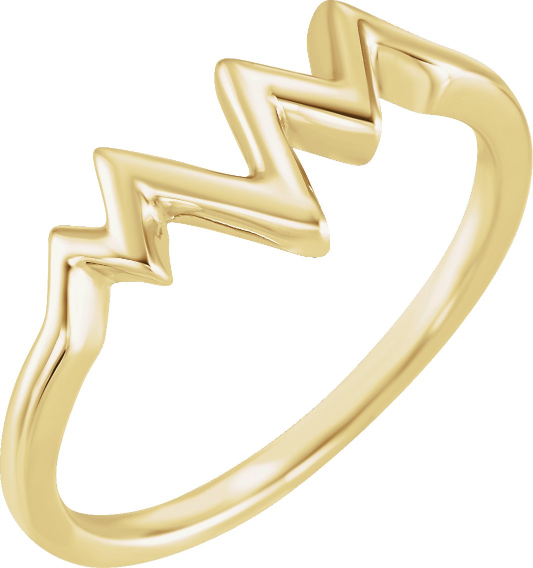 14K Yellow Heartbeat Ring